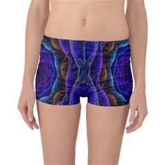 Flowers Dive Neon Light Patterns Boyleg Bikini Bottoms by Simbadda