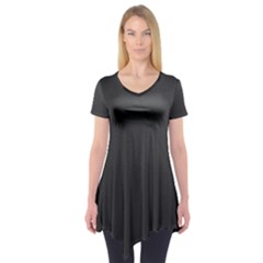 Leather Stitching Thread Perforation Perforated Leather Texture Short Sleeve Tunic 