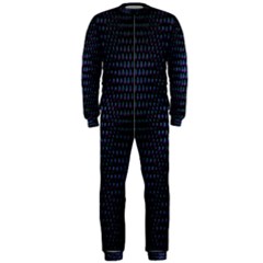 Hexagonal White Dark Mesh Onepiece Jumpsuit (men)  by Simbadda