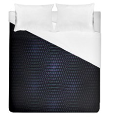 Hexagonal White Dark Mesh Duvet Cover (queen Size) by Simbadda