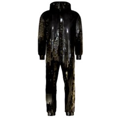 New York United States Of America Night Top View Hooded Jumpsuit (men)  by Simbadda