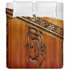 Pattern Shape Wood Background Texture Duvet Cover Double Side (california King Size) by Simbadda