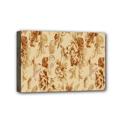 Patterns Flowers Petals Shape Background Mini Canvas 6  X 4  by Simbadda