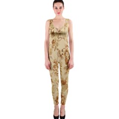 Patterns Flowers Petals Shape Background Onepiece Catsuit by Simbadda