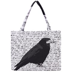 Black Raven  Mini Tote Bag by Valentinaart