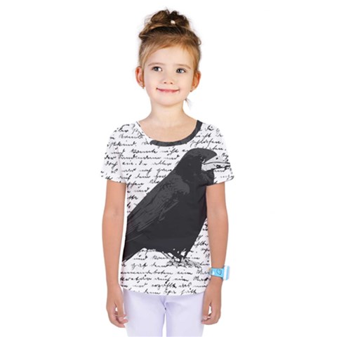 Black Raven  Kids  One Piece Tee by Valentinaart