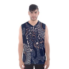 Patterns Dark Shape Surface Men s Basketball Tank Top by Simbadda