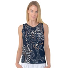 Patterns Dark Shape Surface Women s Basketball Tank Top by Simbadda