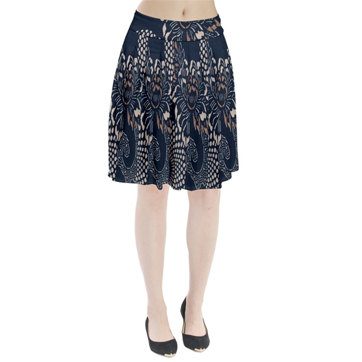 Patterns Dark Shape Surface Pleated Skirt