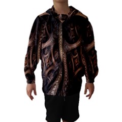 Patterns Dive Background Hooded Wind Breaker (kids) by Simbadda