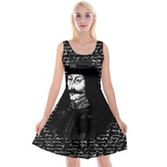 Count Vlad Dracula Reversible Velvet Sleeveless Dress by Valentinaart