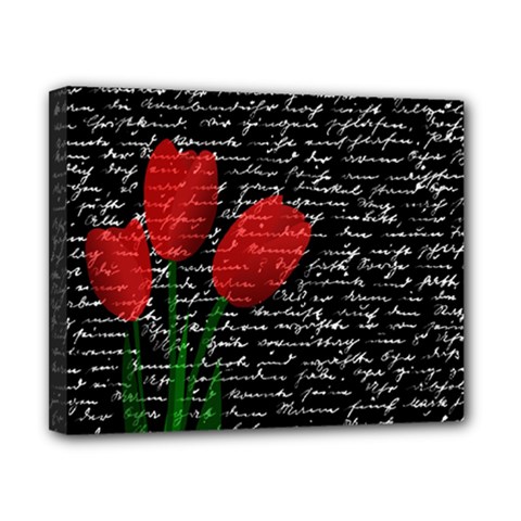 Red Tulips Canvas 10  X 8  by Valentinaart