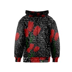 Red Tulips Kids  Zipper Hoodie