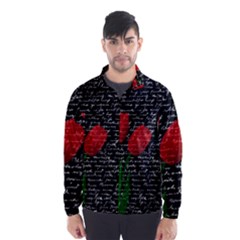 Red Tulips Wind Breaker (men) by Valentinaart