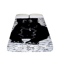 Cute Bulldog Fitted Sheet (full/ Double Size) by Valentinaart