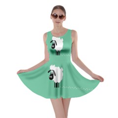 Sheep Trails Curly Minimalism Skater Dress by Simbadda