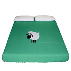 Sheep Trails Curly Minimalism Fitted Sheet (california King Size) by Simbadda