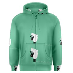 Sheep Trails Curly Minimalism Men s Zipper Hoodie by Simbadda