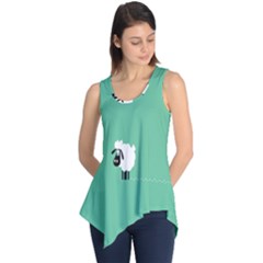 Sheep Trails Curly Minimalism Sleeveless Tunic by Simbadda