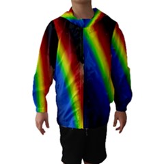 Rainbow Earth Outer Space Fantasy Carmen Image Hooded Wind Breaker (kids) by Simbadda