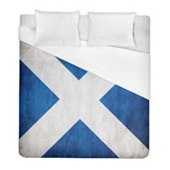 Scotland Flag Surface Texture Color Symbolism Duvet Cover (full/ Double Size) by Simbadda