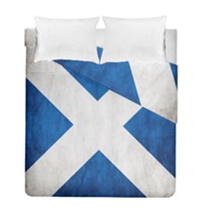 Scotland Flag Surface Texture Color Symbolism Duvet Cover Double Side (full/ Double Size) by Simbadda