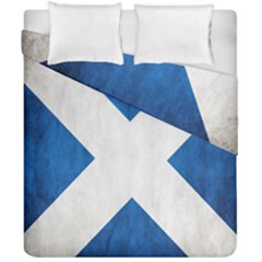 Scotland Flag Surface Texture Color Symbolism Duvet Cover Double Side (california King Size) by Simbadda