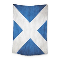 Scotland Flag Surface Texture Color Symbolism Small Tapestry by Simbadda