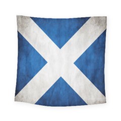 Scotland Flag Surface Texture Color Symbolism Square Tapestry (small) by Simbadda