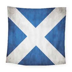 Scotland Flag Surface Texture Color Symbolism Square Tapestry (large) by Simbadda