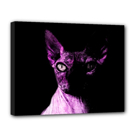 Pink Sphynx Cat Canvas 14  X 11  by Valentinaart