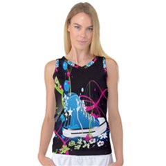 Sneakers Shoes Patterns Bright Women s Basketball Tank Top by Simbadda