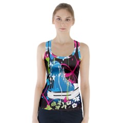 Sneakers Shoes Patterns Bright Racer Back Sports Top by Simbadda