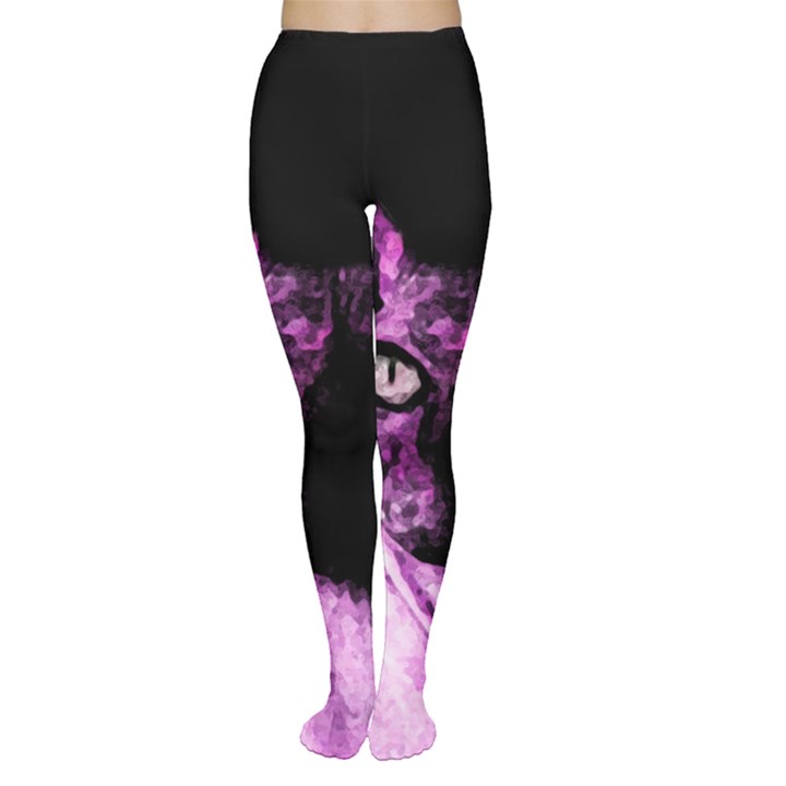 Pink Sphynx cat Women s Tights