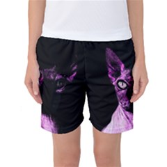 Pink Sphynx Cat Women s Basketball Shorts by Valentinaart