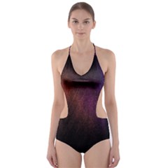 Point Light Luster Surface Cut-out One Piece Swimsuit