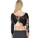 Sphynx cat Long Sleeve Crop Top View2