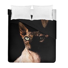 Sphynx Cat Duvet Cover Double Side (full/ Double Size) by Valentinaart