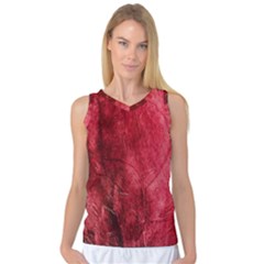 Red Background Texture Women s Basketball Tank Top by Simbadda