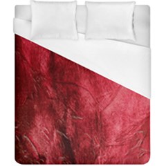 Red Background Texture Duvet Cover (california King Size) by Simbadda