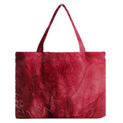 Red Background Texture Medium Zipper Tote Bag by Simbadda