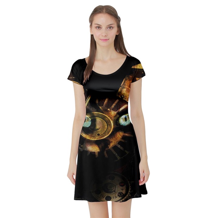 Sphynx cat Short Sleeve Skater Dress