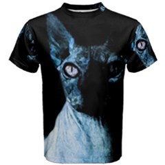 Blue Sphynx Cat Men s Cotton Tee by Valentinaart