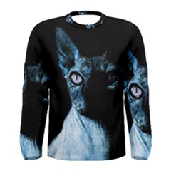 Blue Sphynx Cat Men s Long Sleeve Tee by Valentinaart