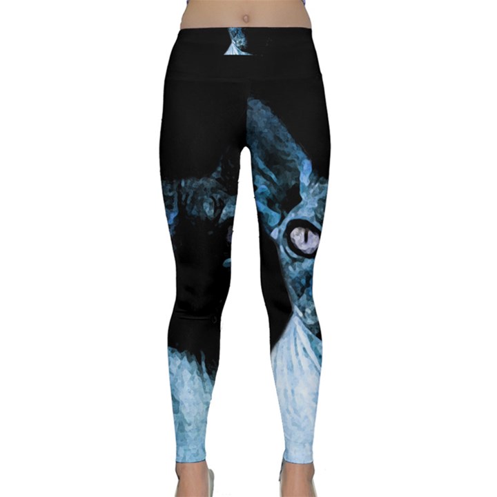 Blue Sphynx cat Classic Yoga Leggings