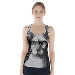 Sphynx Cat Racer Back Sports Top by Valentinaart