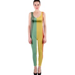 Texture Stripes Lines Color Bright Onepiece Catsuit by Simbadda