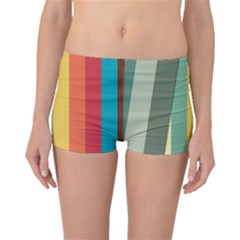 Texture Stripes Lines Color Bright Boyleg Bikini Bottoms by Simbadda