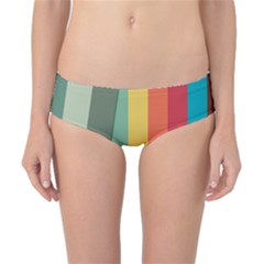 Texture Stripes Lines Color Bright Classic Bikini Bottoms by Simbadda