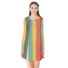 Texture Stripes Lines Color Bright Flare Dress by Simbadda